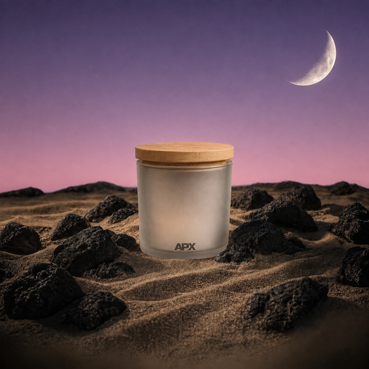 Lunar Sand Dunes Women's Scented Candle In Frosted Glass Jar